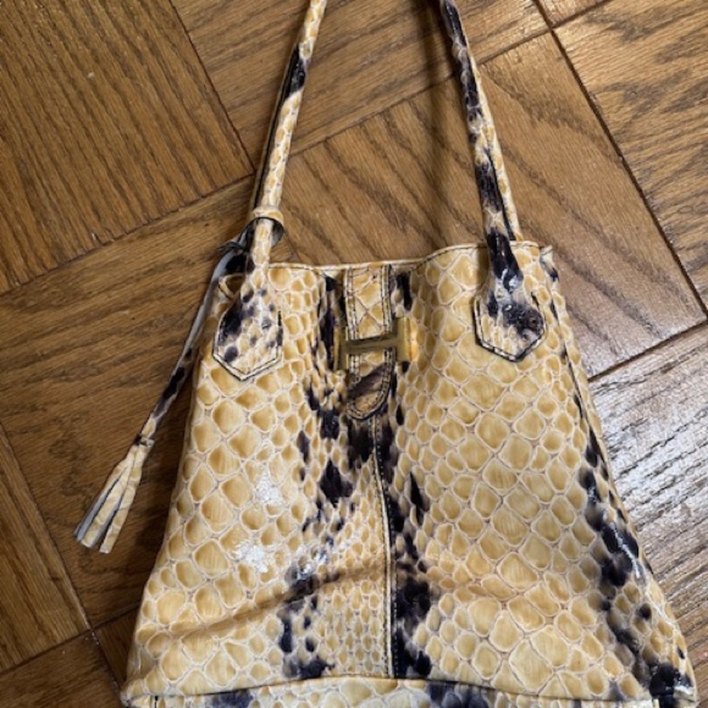 Vera Pelle Snake Print Tote Bag